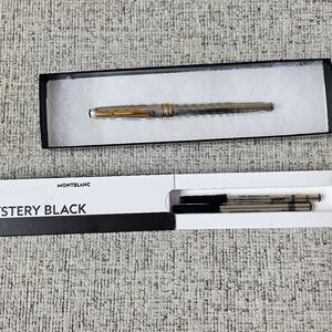 COPY - Montblanc Meisterstück Solitaire Sterling Silver Rollerball Pen + 2 New …